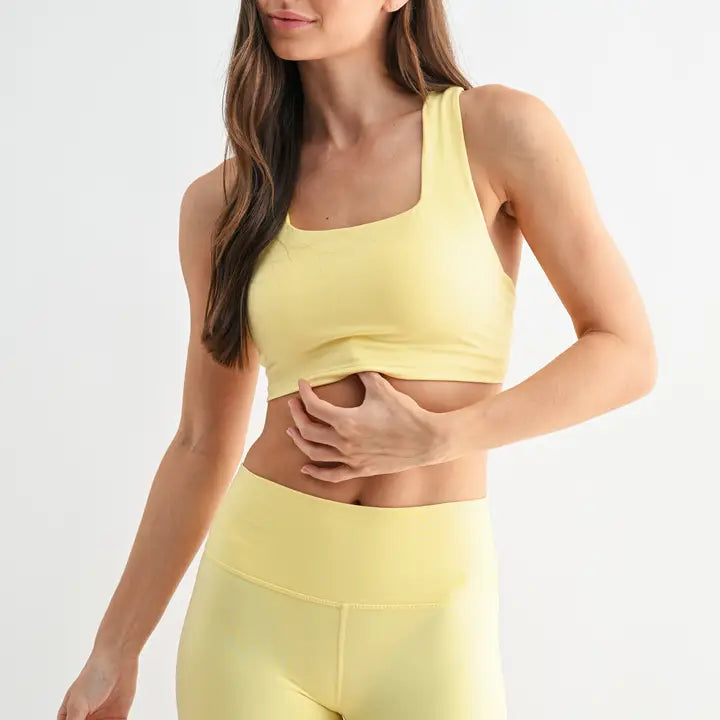 Venice Cloud Light Square Neck Sports Bra
