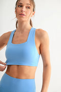 Square Neck Bra- Denim Blue