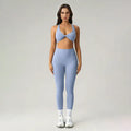 Women's Athletic Sets Twist Front Cross Back Bra and Legging