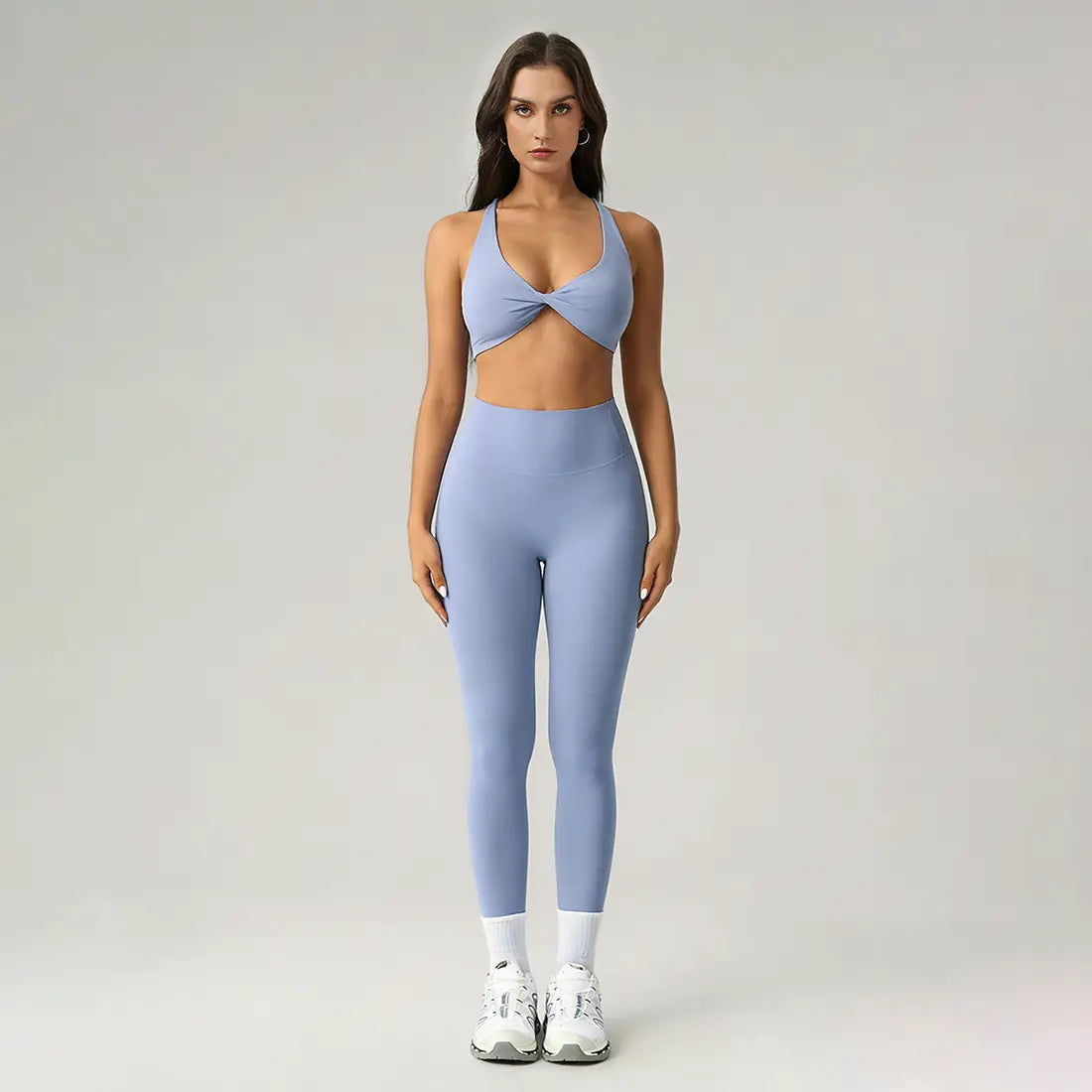 Women's Athletic Sets Twist Front Cross Back Bra and Legging