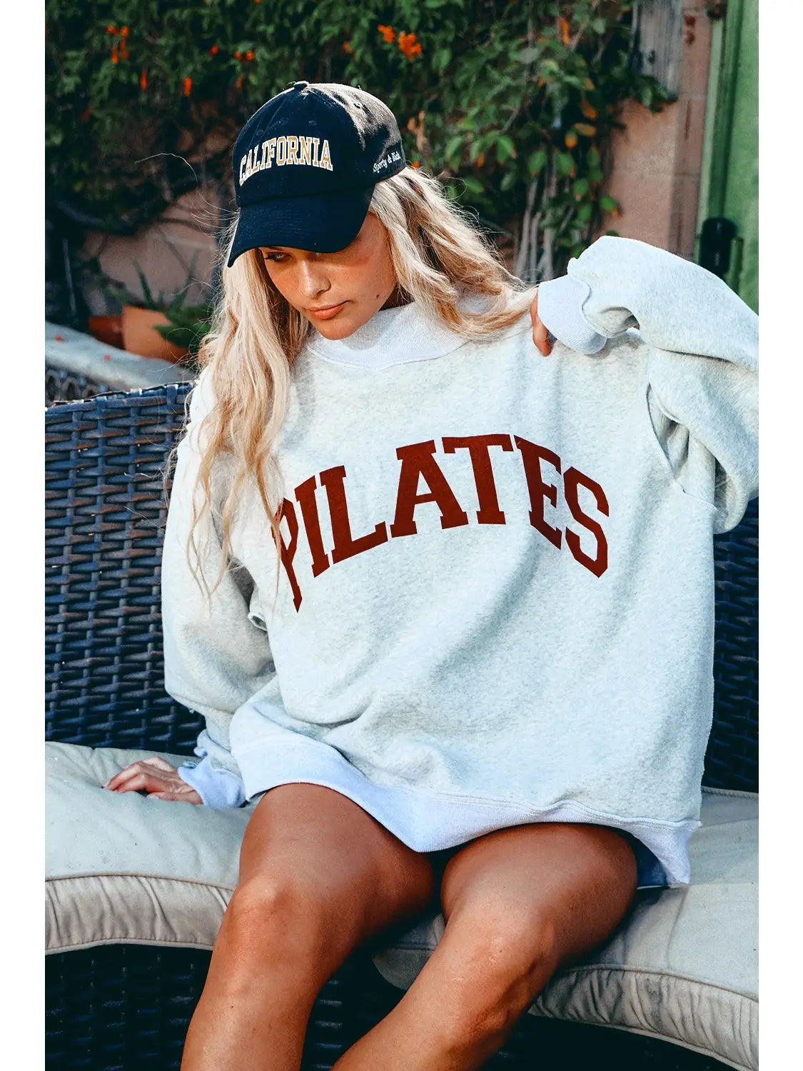 pilates yoga reversible sweatshirt