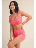Hot Pink Gingham bra